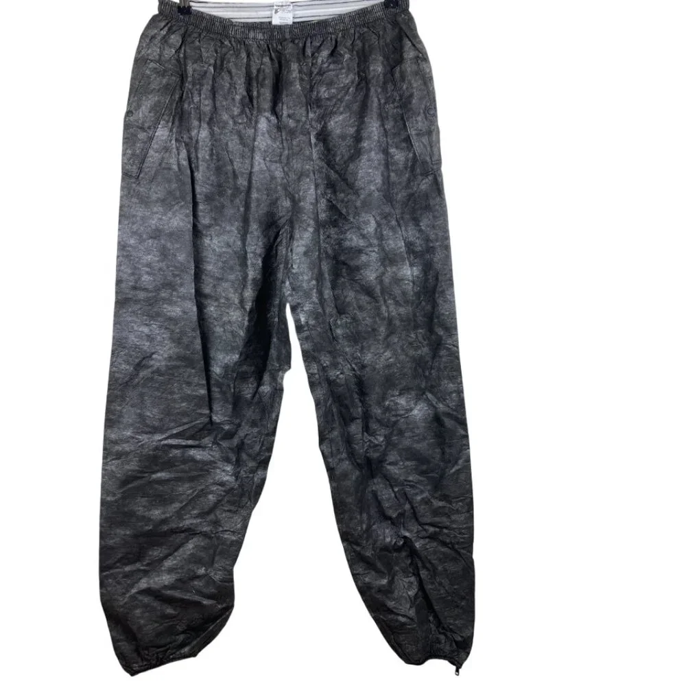Frogg‎ Toggs Mens XXL Black Rain Pants Elastic Waist Camping Hiking Waterproof